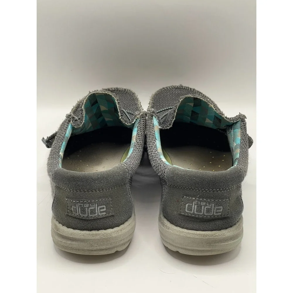 Hey Dude Men's Wally Sox Shoe Gray Size‎ 8 Comfortable Lightweight Slip-On
